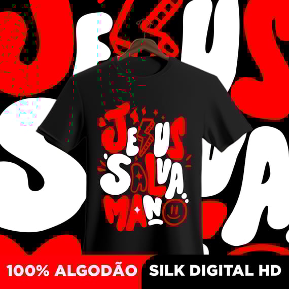 Camisa Jesus salva mano