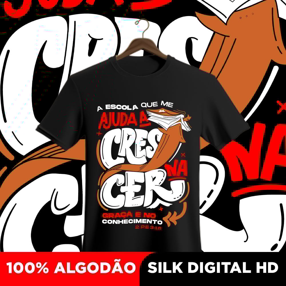 Nome do produto: Camisa Crescer na Graça