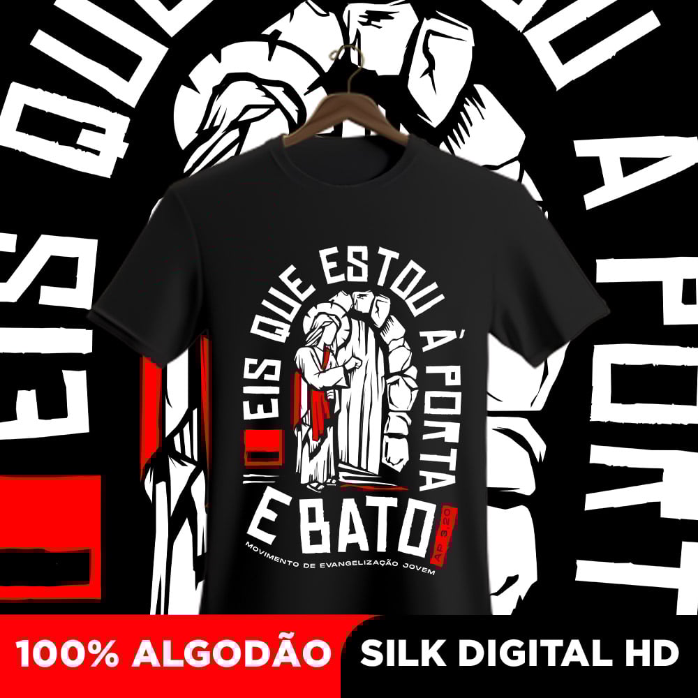 Nome do produto: Camisa Eis que estou à porta e bato