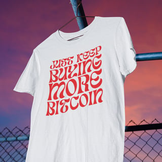 Camiseta Keep Buying BTC Branca