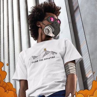 Nome do produto Camiseta Climb the Mountain Branca (Unissex)