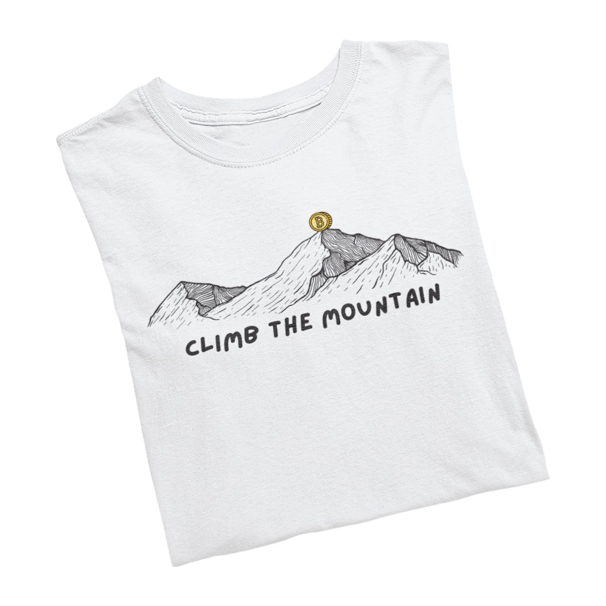 Camiseta Climb the Mountain Branca (Unissex)