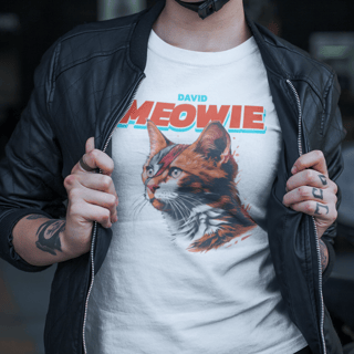 Nome do produto Camiseta Unissex - David Meowie