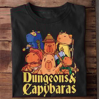 Nome do produto Camiseta Unissex - Dungeons and capybaras