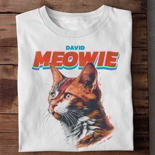 Nome do produto Camiseta Unissex - David Meowie