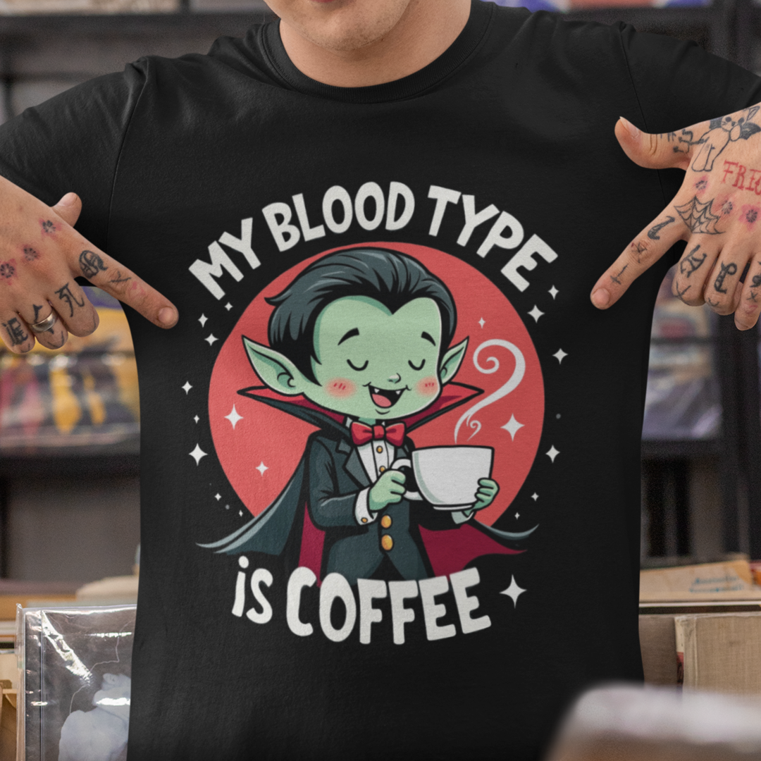 Camiseta Unissex - My blood type is coffee