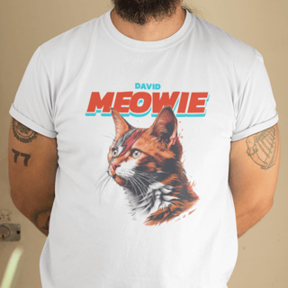 Nome do produto Camiseta Unissex - David Meowie
