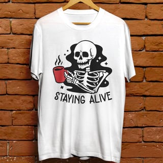 Nome do produto Camiseta Unissex - Staying alive