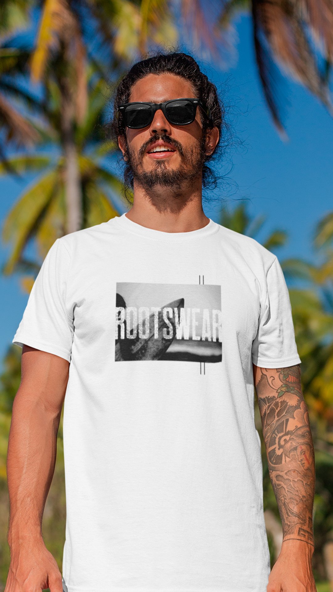 Camiseta Prime Unissex - Rootswear Surf - Branca