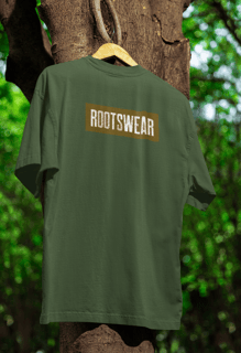 Camiseta Oversized Rootswear Unissex (Verde Musgo)