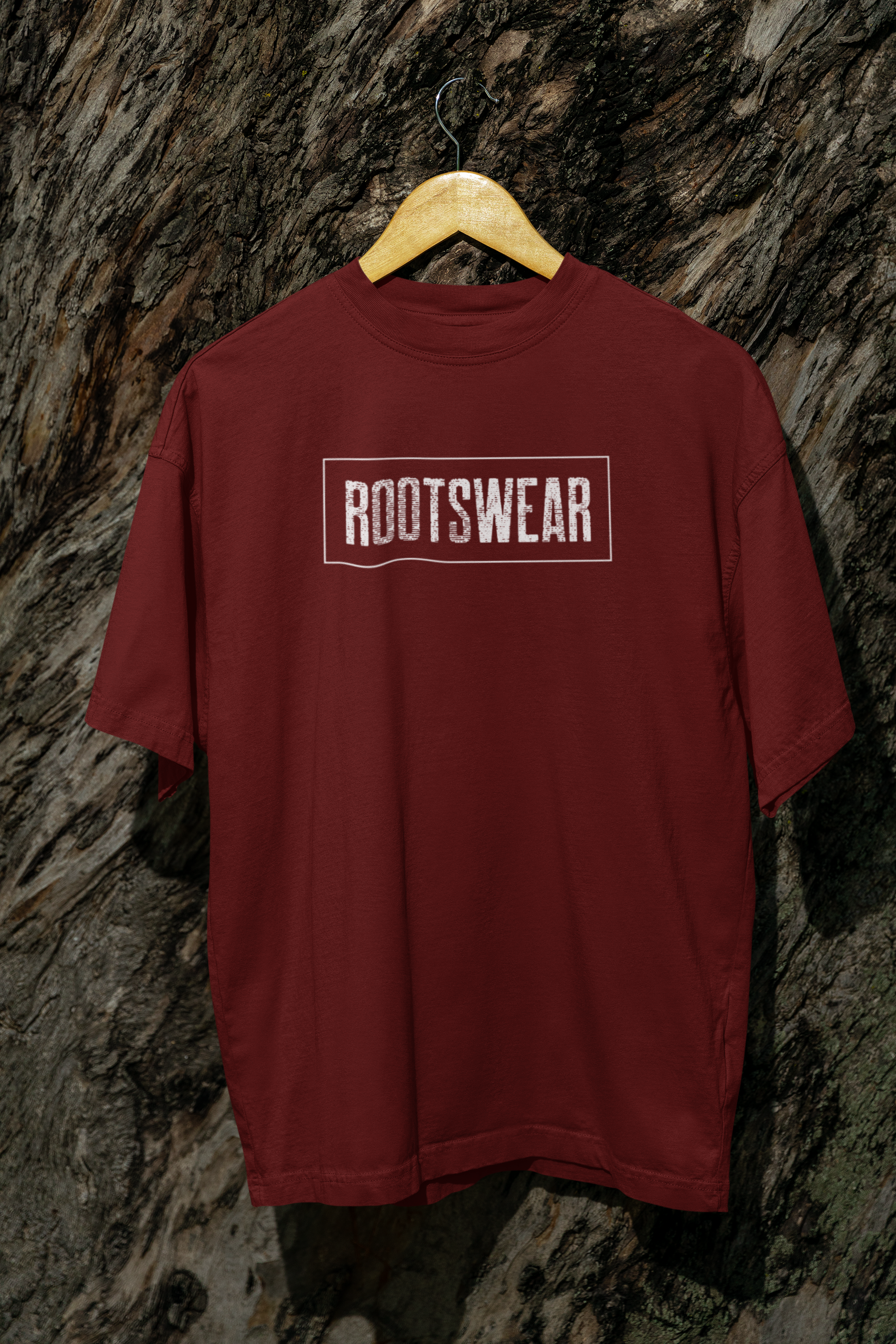 Camiseta Oversized Rootswear Unissex (Vinho)