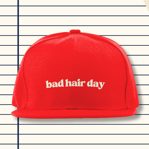 Boné Quality Vermelho Bad Hair Day