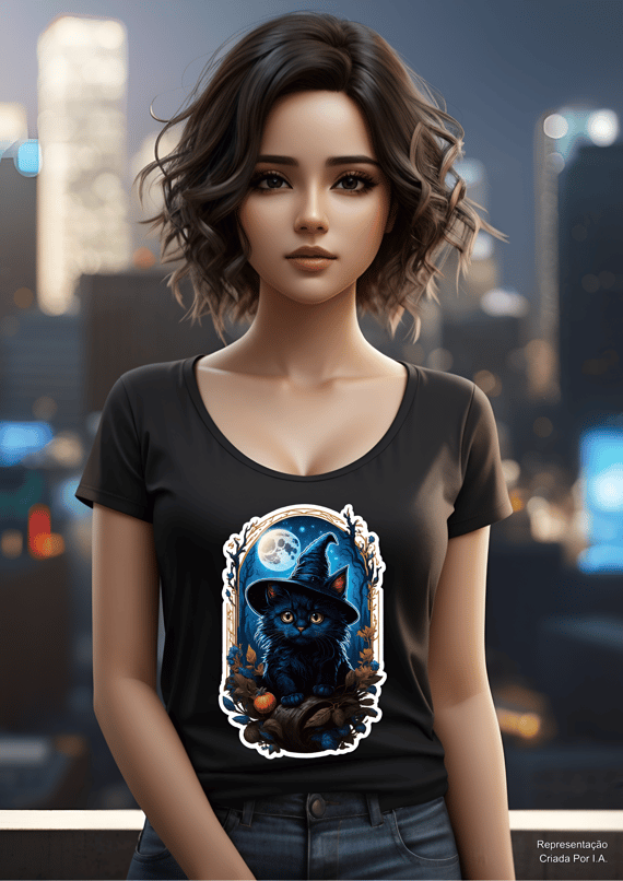 Gato Bruxo - Camiseta