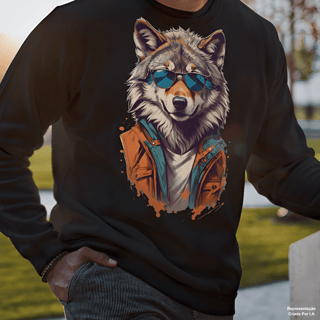 Lobo De Óculos Escuro - Moletom