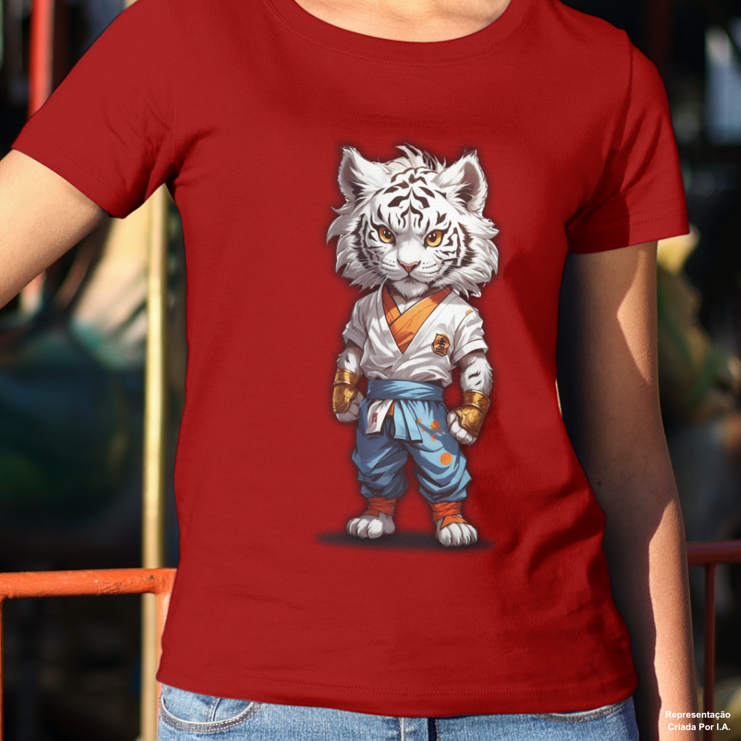 Nome do produto: Tigre Lutador Cabeça Dura - Camiseta