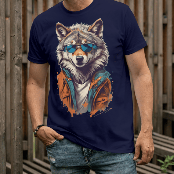 Lobo De Óculos Escuro - Camiseta
