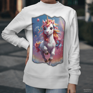 Unicórnio Fofinho Saltitante - Moletom