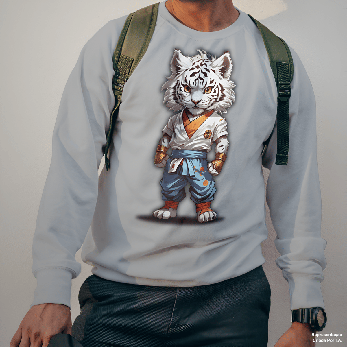 Nome do produto: Tigre Lutador Cabeça Dura - Moletom