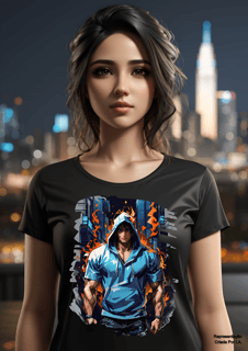 Nome do produto Em Chamas - Camiseta