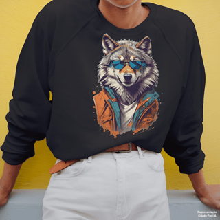 Nome do produto Lobo De Óculos Escuro - Moletom