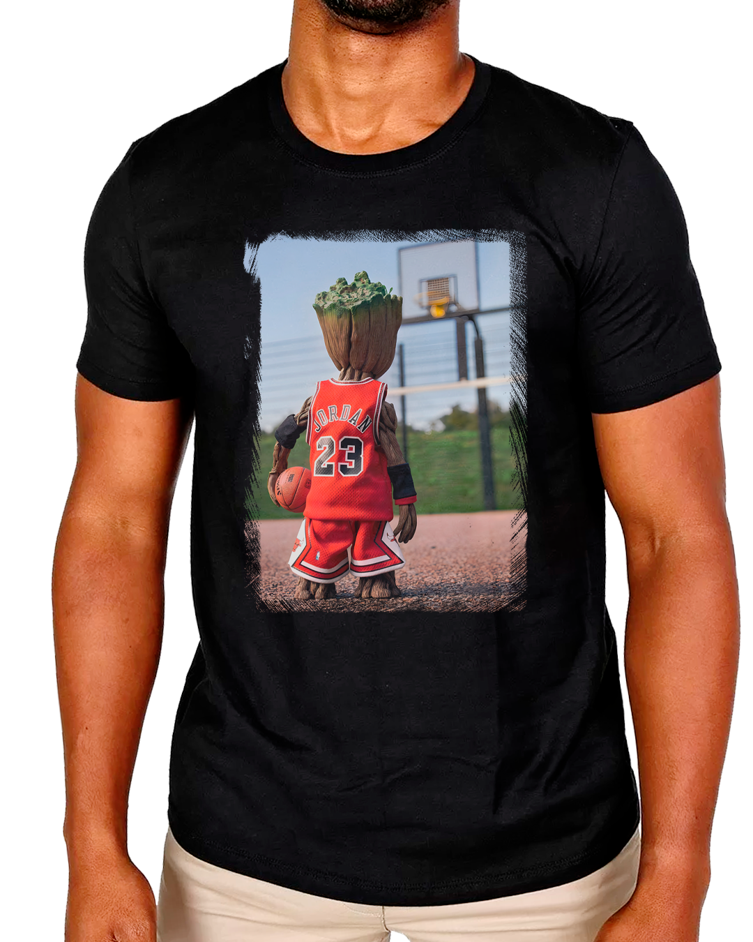 T-Shirt Masculino Mini Groot Basquete