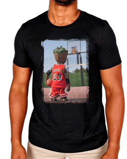 T-Shirt Masculino Mini Groot Basquete