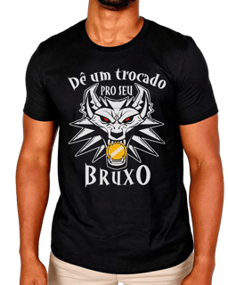 T-Shirt MasculinoThe Witcher Lobo Trocado