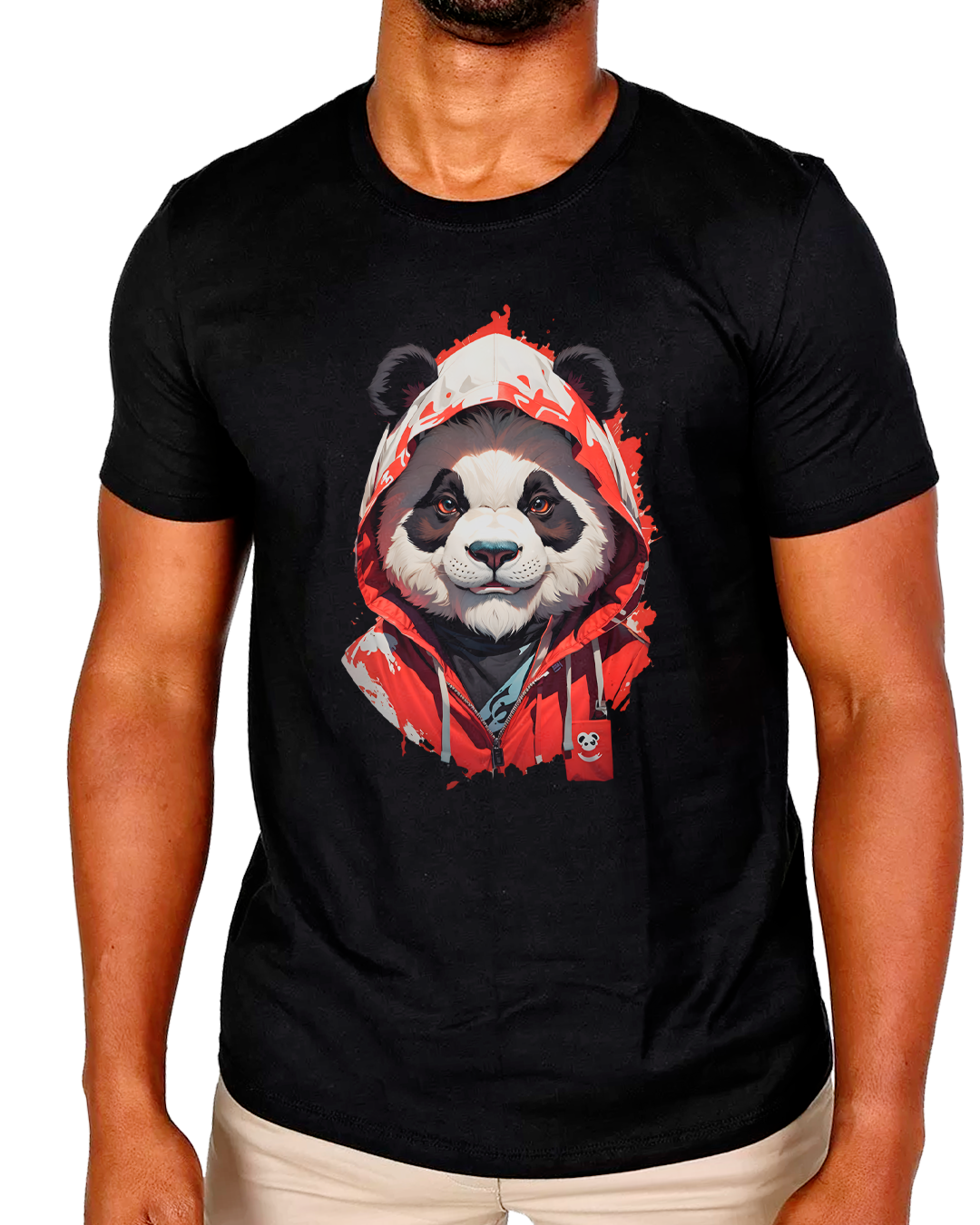 T-Shirt Masculino Panda Red Arte