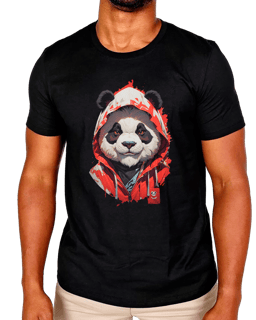 T-Shirt Masculino Panda Red Arte