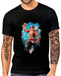 T-Shirt Masculino Luffy One Piece Arte