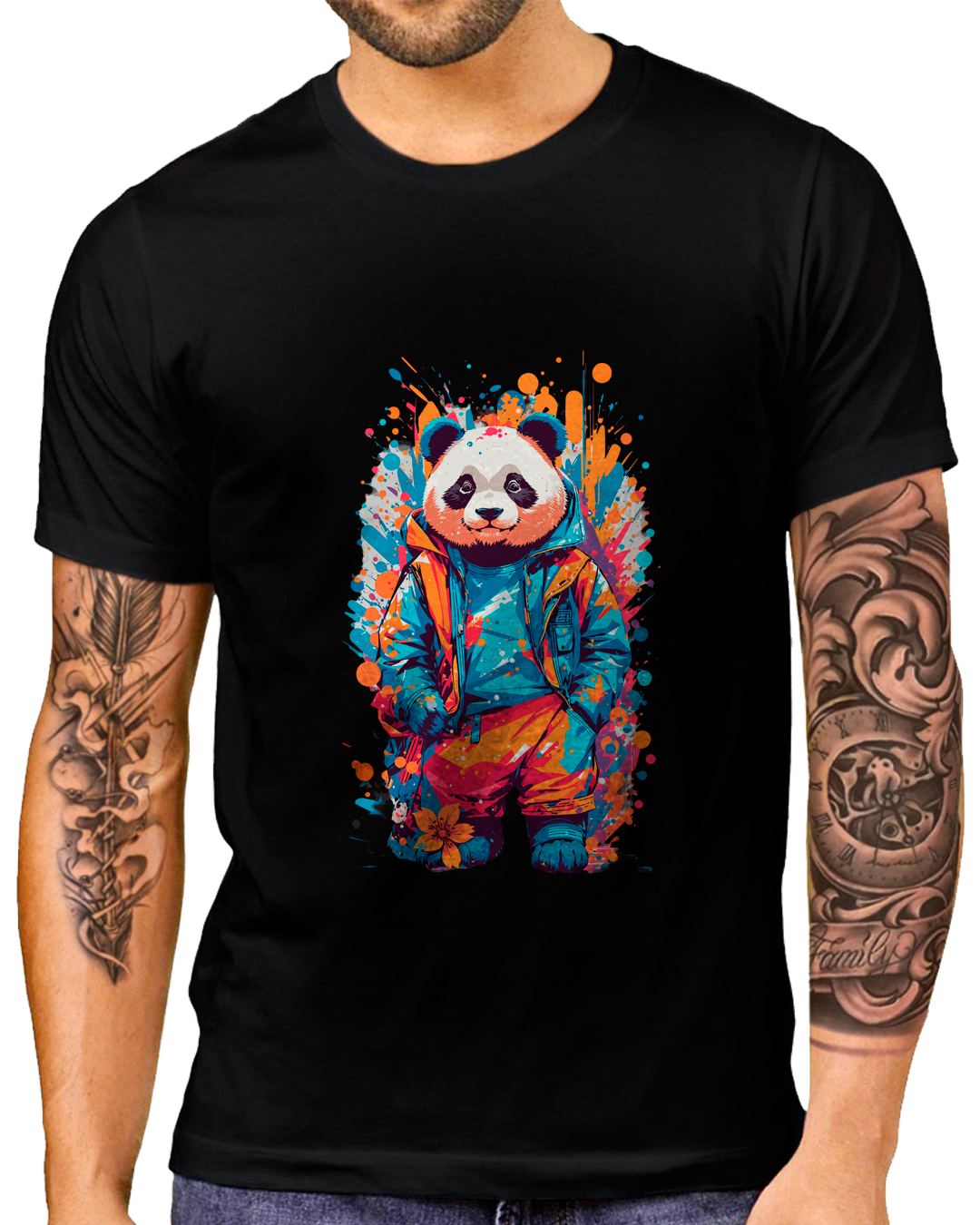 T-Shirt Masculino Panda Collors