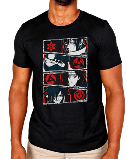 T-Shirt Masculino Sasuke, Kakashi, Itachi e Madara