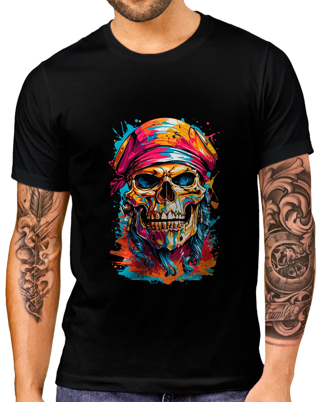 T-Shirt Masculino Pirata Arte