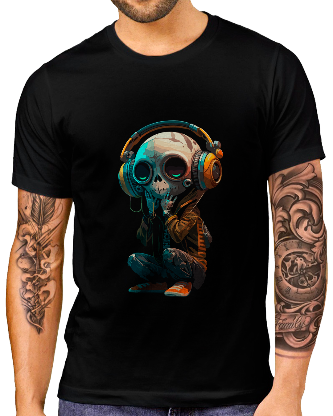 T-Shirt Masculino Alien Caveira