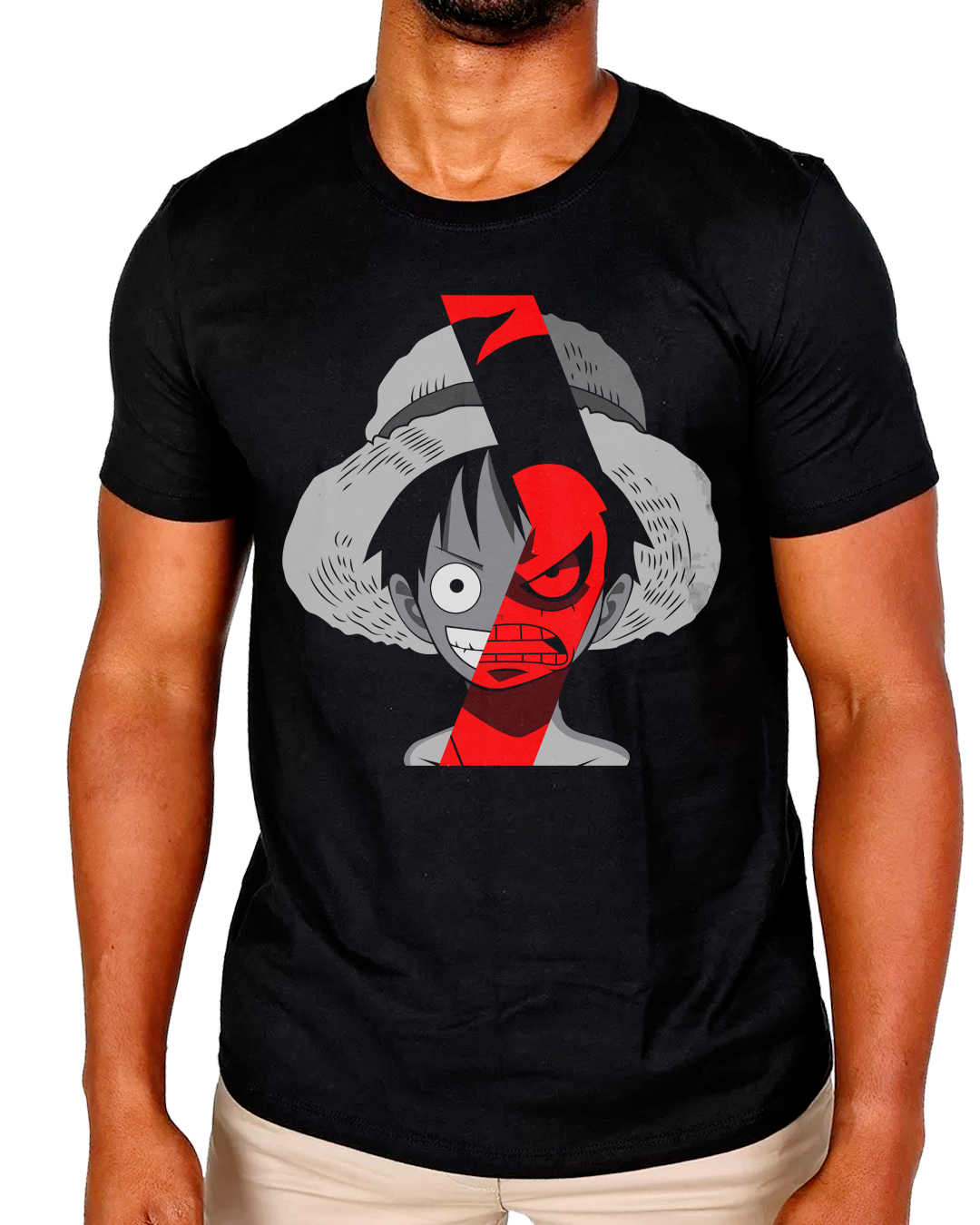 T-Shirt Masculino One Piece Luffy Red