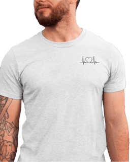 T-Shirt Masculino Batimento Coração