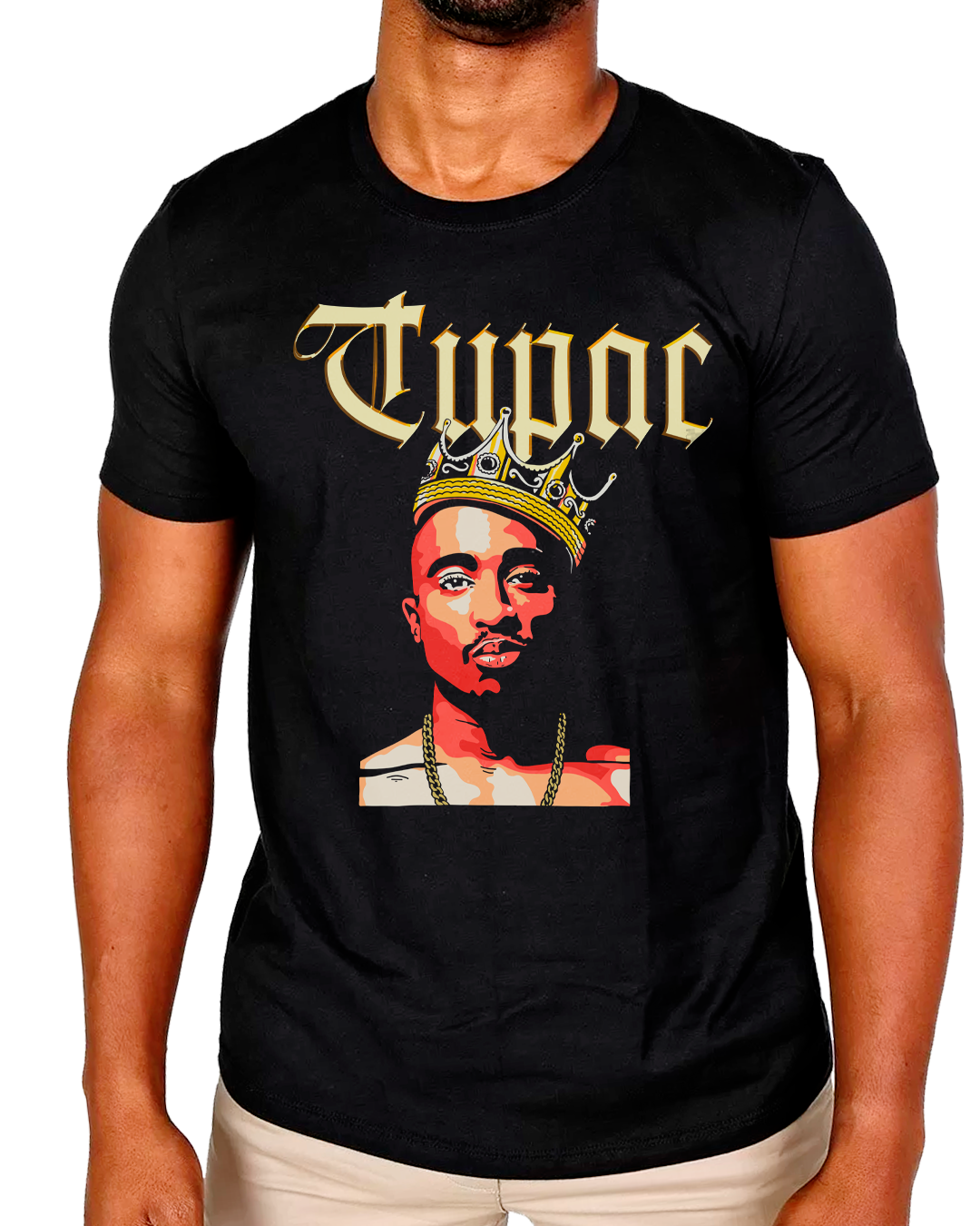 T-Shirt Masculino Tupac Letra