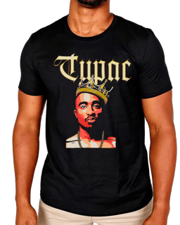 T-Shirt Masculino Tupac Letra