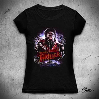 Camiseta Baby Long Michael Jacksons Thriller