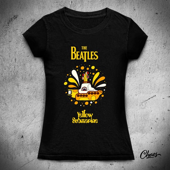 Camiseta Baby Long The Beatles Yellow Submarine