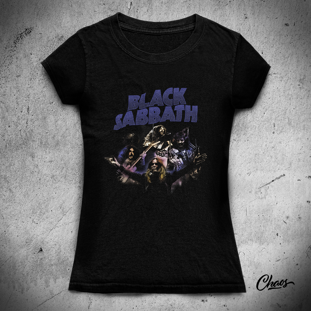 Nome do produto:  Camiseta Baby Long Black Sabbath