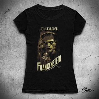 Nome do produto Camiseta Baby Long Frankenstein The Man Who Made a Monster!