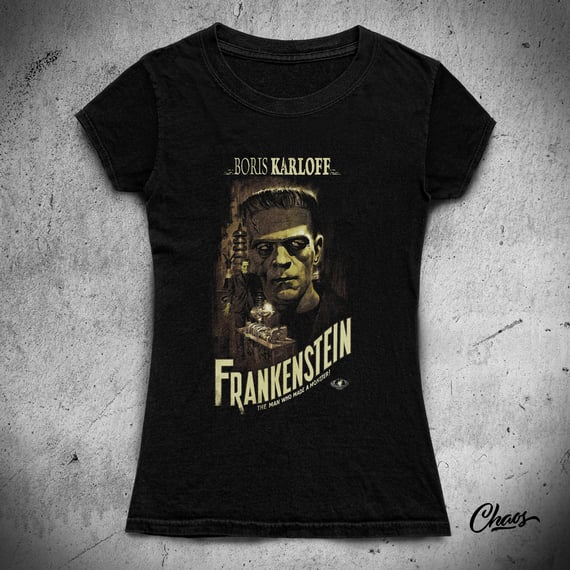 Camiseta Baby Long Frankenstein The Man Who Made a Monster!