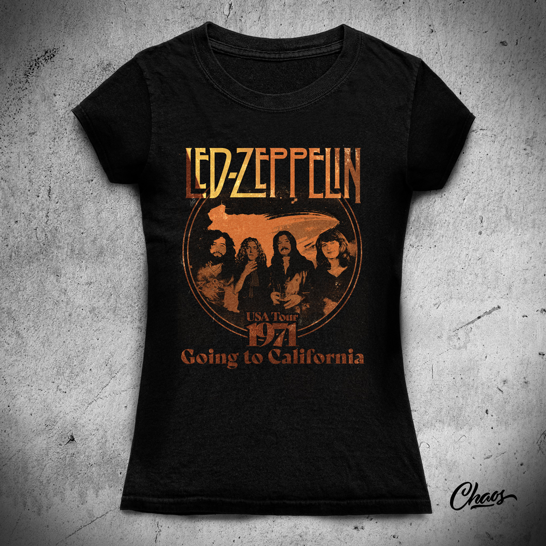 Nome do produto: Camiseta Baby Long Led Zeppelin USA Tour 1971