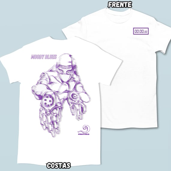 Camiseta Moody Blues Frente Costas