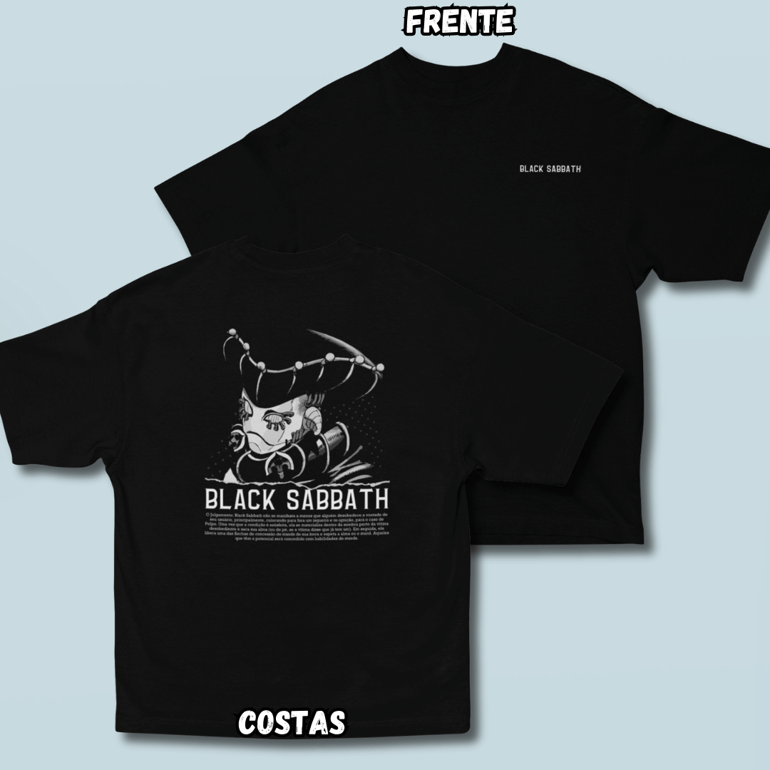 Camiseta Oversized Black S Frente Costas