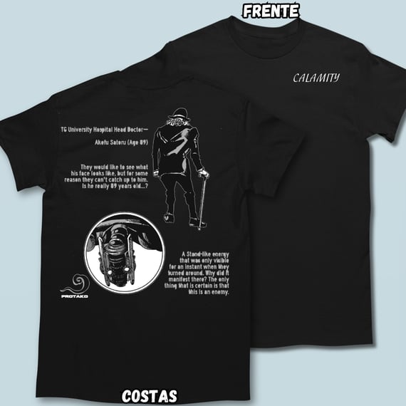 Camiseta Calamity Frente Costas 