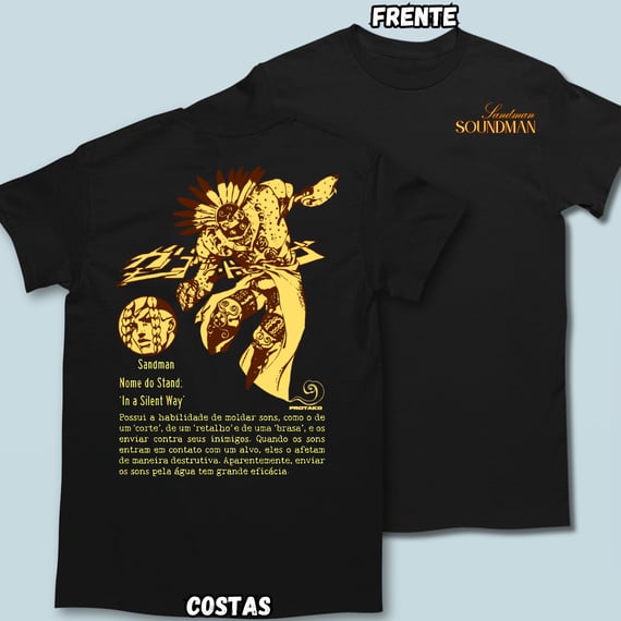 Camiseta Sandman Frente Costas