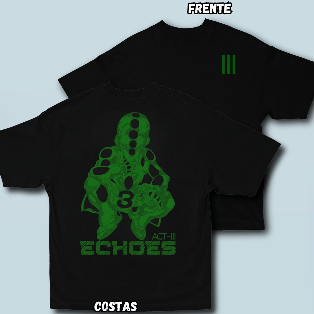 Camiseta Oversized Echoes Frente Costas