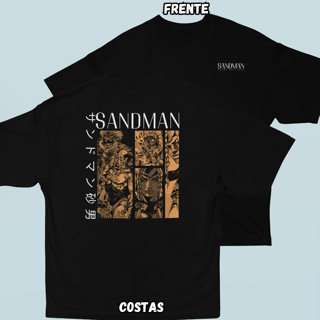 Camiseta Oversized Sandman Frente Costas